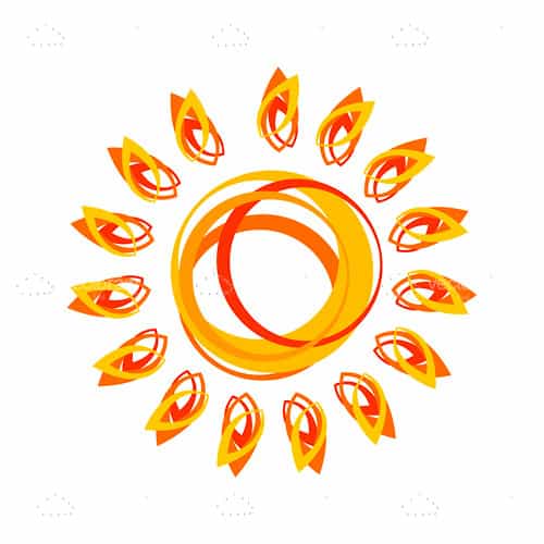 Abstract Sun Drawing